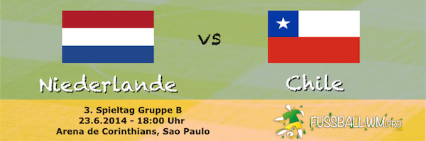 Niederlande gegen Chile 23. Juni WM 2014