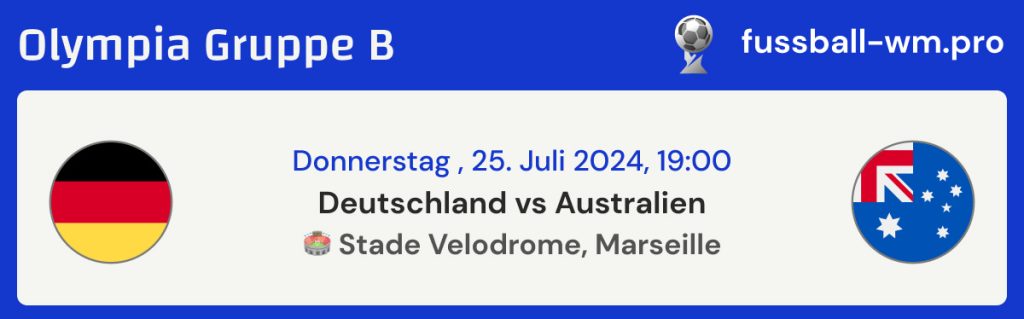 Deutschland - Australien, Tipp zum Olympia-Spiel der Frauen