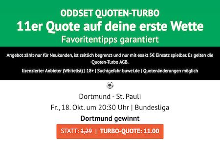 BVB Boost gegen St. Pauli bei ODDSET