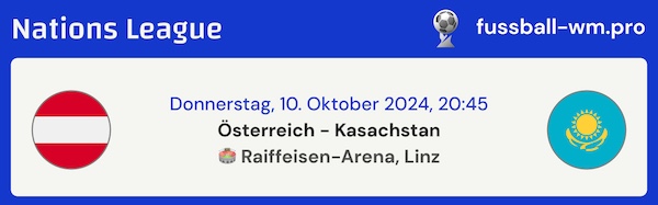 Vorschau Österreich - Kasachstan am 10.10.24