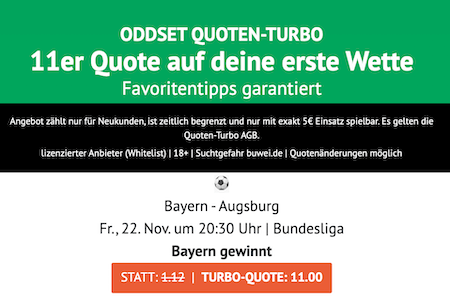 Oddset boosted die Bayern Quote gegen Augsburg