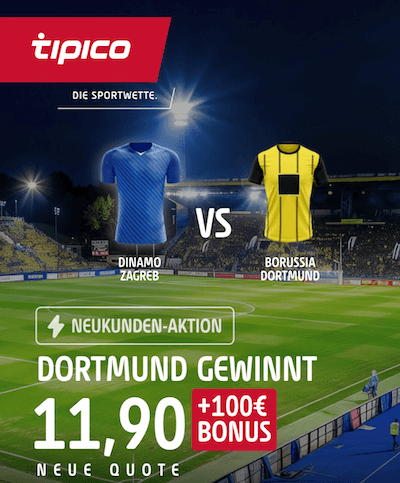 BVB Boost gegen Dinamo Zagreb bei Tipico