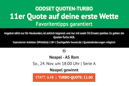 Bei ODDSET Boost zu Napoli gegen Roma spielen