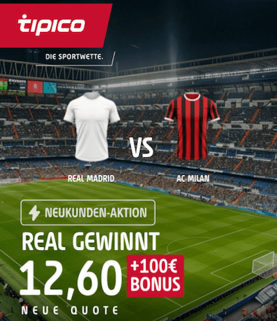 Real gewinnt Boost gegen Milan bei Tipico