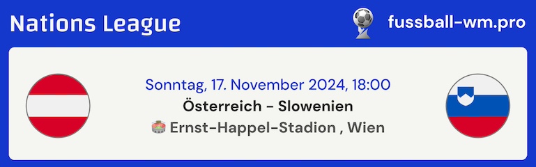 Wett Tipp zu Österreich gegen Slowenien am 17.11.2024