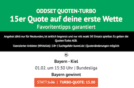 Bayern Boost bei ODDSET gegen Kiel