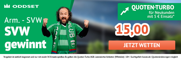 Tippe mit Quote 15.0 bei Oddset auf Werder Bremen im DFB-Pokal!