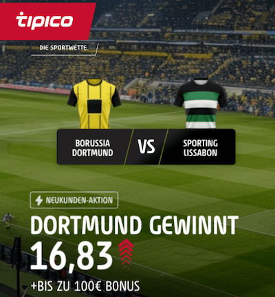 Dortmund gewinnt Sporting im CL-Playoff Rückspiel bei Tipico