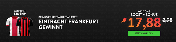 Eintracht Boost gegen Ajax in der Europa League bei Neobet